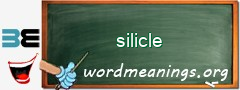 WordMeaning blackboard for silicle